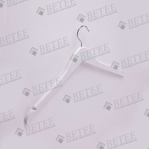 плечики-без-перекладины-деревянные-белые-L-450мм-Р66НБ