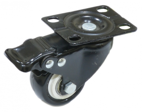 Колесо ПОВОРОТНОЕ D=40мм ЧЕРНАЯ РЕЗИНА (Арт.4054040)