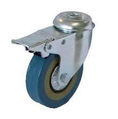 Колесо под болт М12 D=100мм СЕРАЯ РЕЗИНА (Арт.3057100)