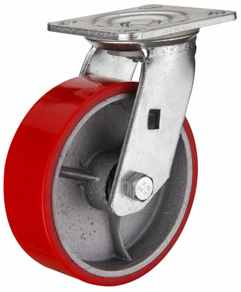 Колесо большегрузное полиуретановое поворотное D=100мм (Арт.1043100)