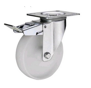 Колесо нейлоновое поворотное с тормозом D=100мм (Арт.1123100)