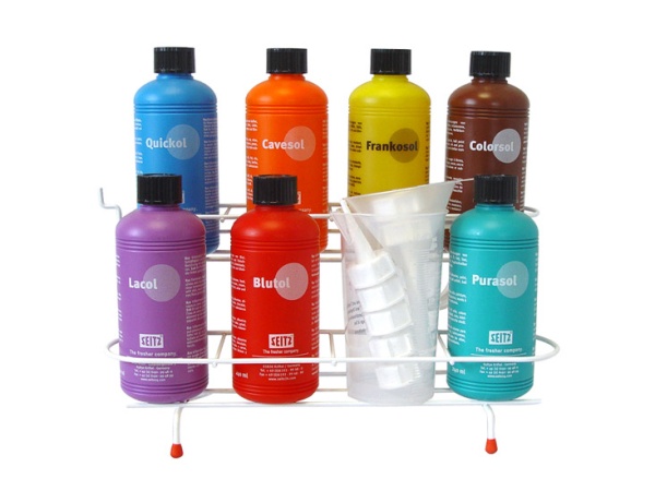 SEITZ-KOMPLEKT-PYATNOVYVODNYKH-SREDSTV-mini-Blutol-Cavesol-Colorsol-Lakol-Qickol-Frankosol-Purasol