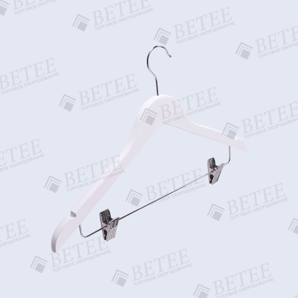 вешалка-для-одежды-деревянная-белая-с-зажимами-L-460мм-WS009W