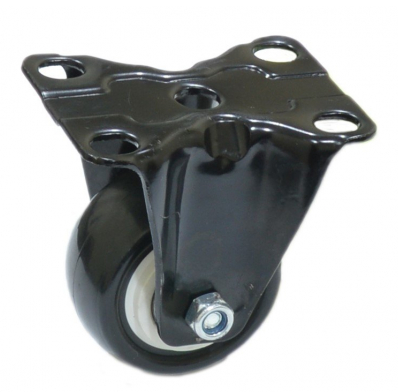 Колесо НЕПОВОРОТНОЕ D=40мм ЧЕРНАЯ РЕЗИНА (Арт.4052040)