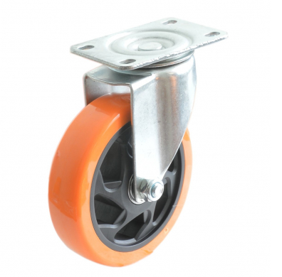 Колесо большегрузное полиуретановое поворотное D=100мм (Арт.4023100PVC)