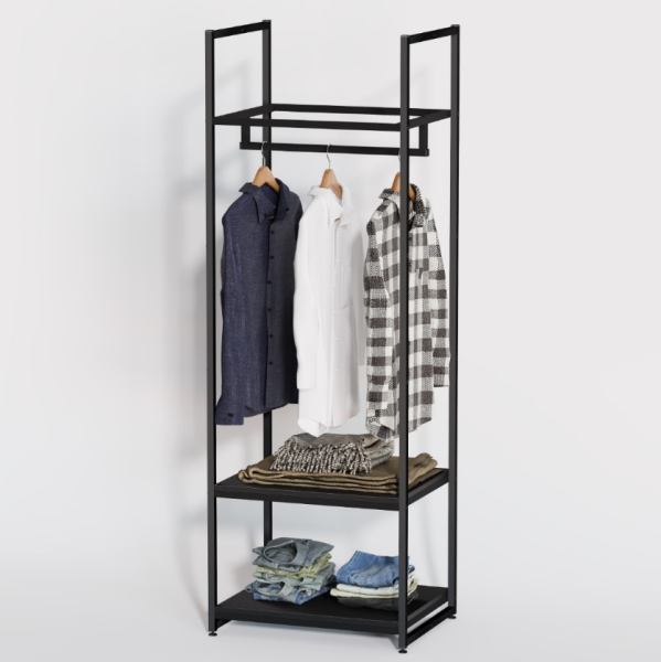 stellazh-dlya-odezhdy-chernyj-v-stile-loft-s-polkoj-ldsp-chernogo-cveta-170x59x45sm-art-a1760-09-chch