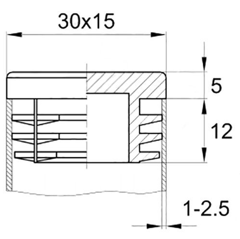 заглушка сечение