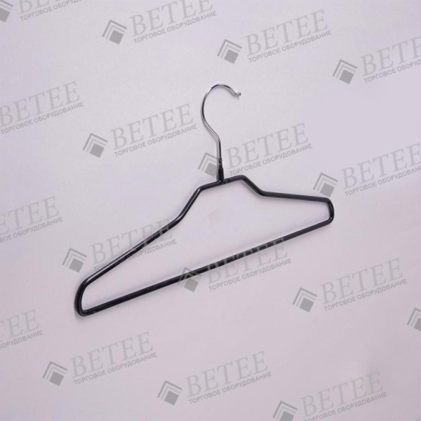 veshalka-dlya-odezhdy-silikonovaya-metallicheskaya-chernaya-400mm-2230WE