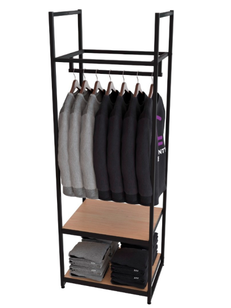 stellazh-dlya-odezhdy-chernyj-v-stile-loft-s-polkoj-ldsp-dub-sonoma-170x59x45sm-art-a1760-09-chds