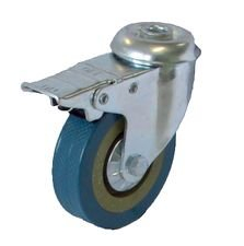 Колесо под болт М12 D=125мм СЕРАЯ РЕЗИНА (Арт.3057125)