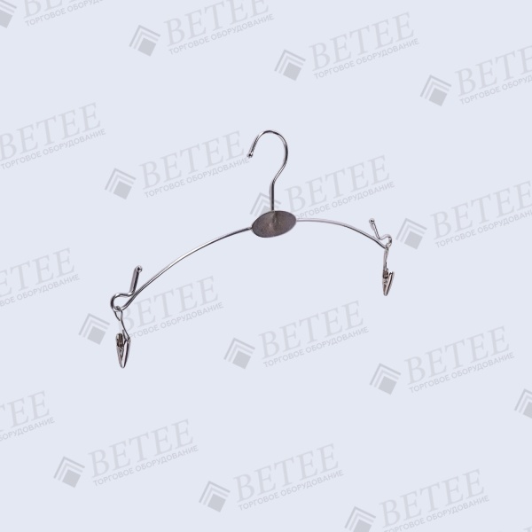 ВЕШАЛКА-МЕТАЛЛИЧЕСКАЯ-БЕЛЬЕВАЯ-СЕРЕБРО-L280ММ-AM2806S