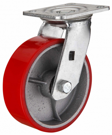 Колесо большегрузное полиуретановое поворотное D=125мм (Арт.1043125.2)