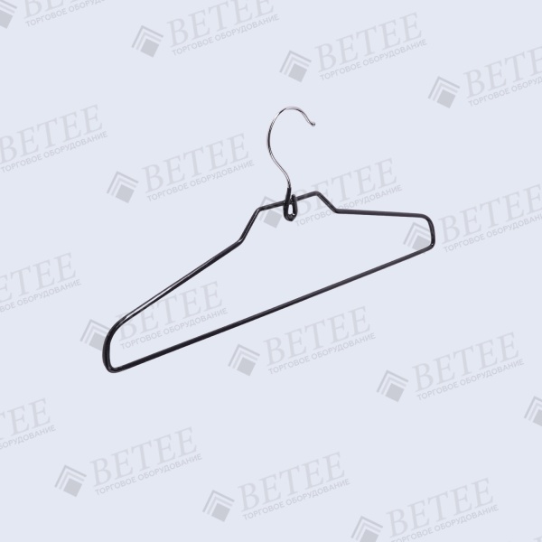 veshalka-dlya-bluzok-i-legkoj-odezhdy-metallicheskaya-chernaya-dlina-400mm-nsh11