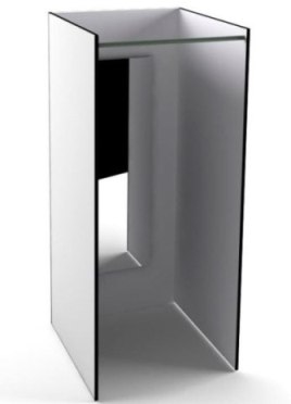 примерочная-кабина-200х90х90см-белая-без-штор-с-зеркалом-ПР01Б