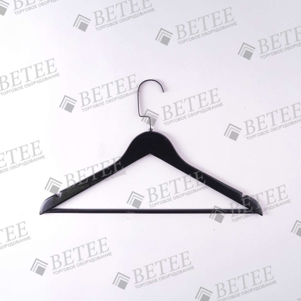 plechiki-dlya-odezhdy-iz-dereva-s-perekladinoj-L450mm-cvet-chernyj-01