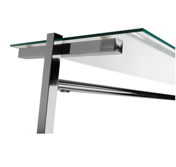 WG-01 (дуб вотан) Вешало-Стойка Wood&Glass полка ЛДСП и стекло