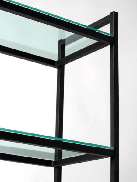 книжный-стеллаж-лофт-со-стеклянными-полками-205x89x30см-ПС2009Ч_03