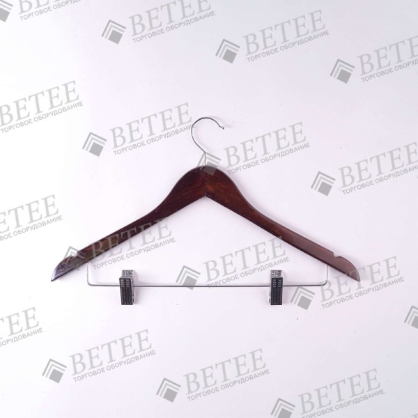 вешалка-для-одежды-деревянная-с-зажимами-450мм-цвет-темное-дерево-А66-01