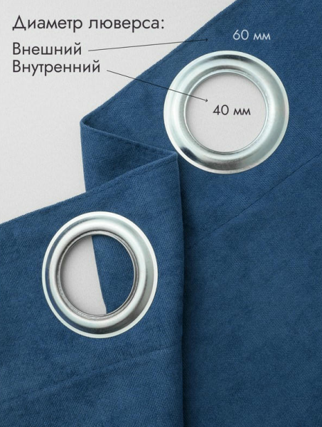 штора синяя