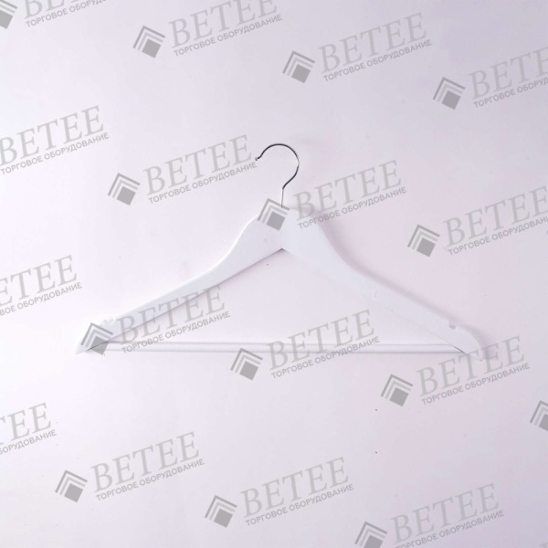 вешалка-деревянная-с-перекладиной-белая-L-450мм-C30NW-01