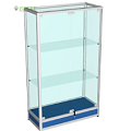 Витрины торговые синие из алюминиевого профиля